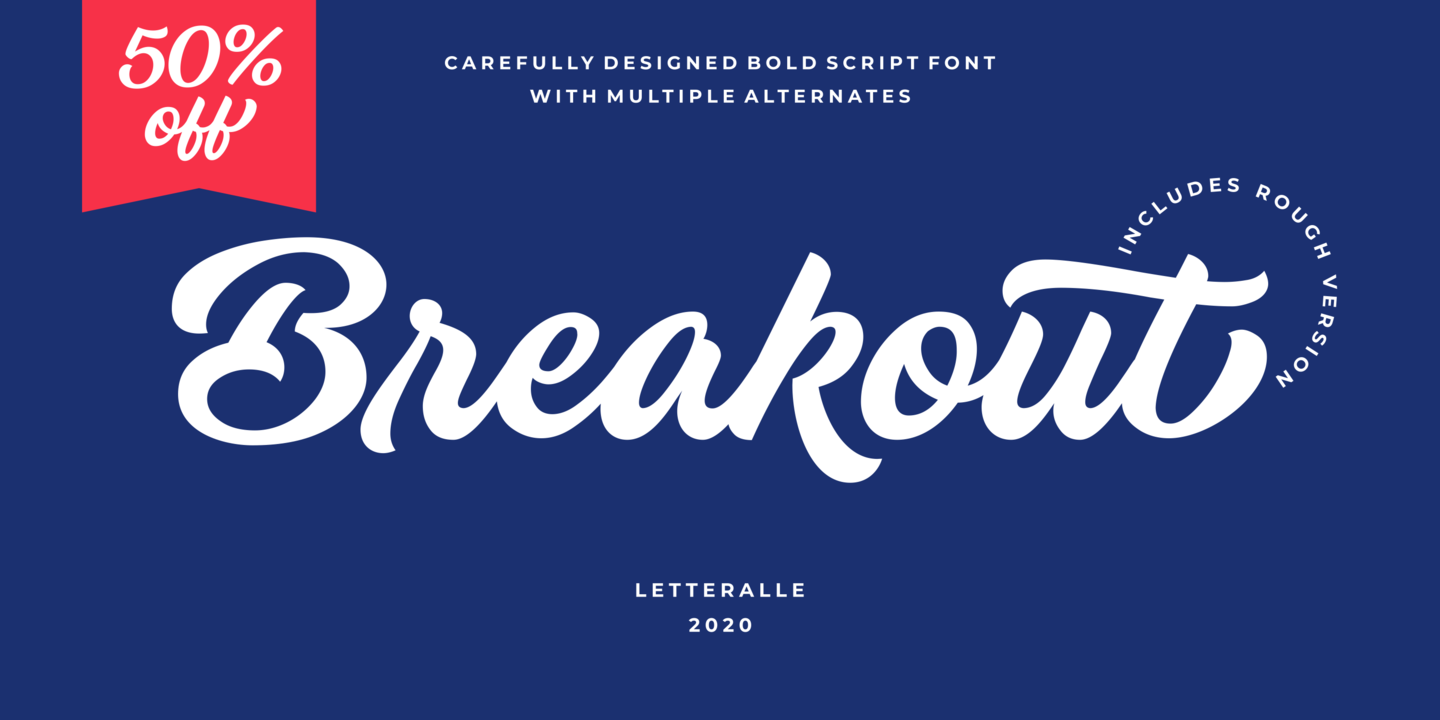 Breakout Regular Font preview